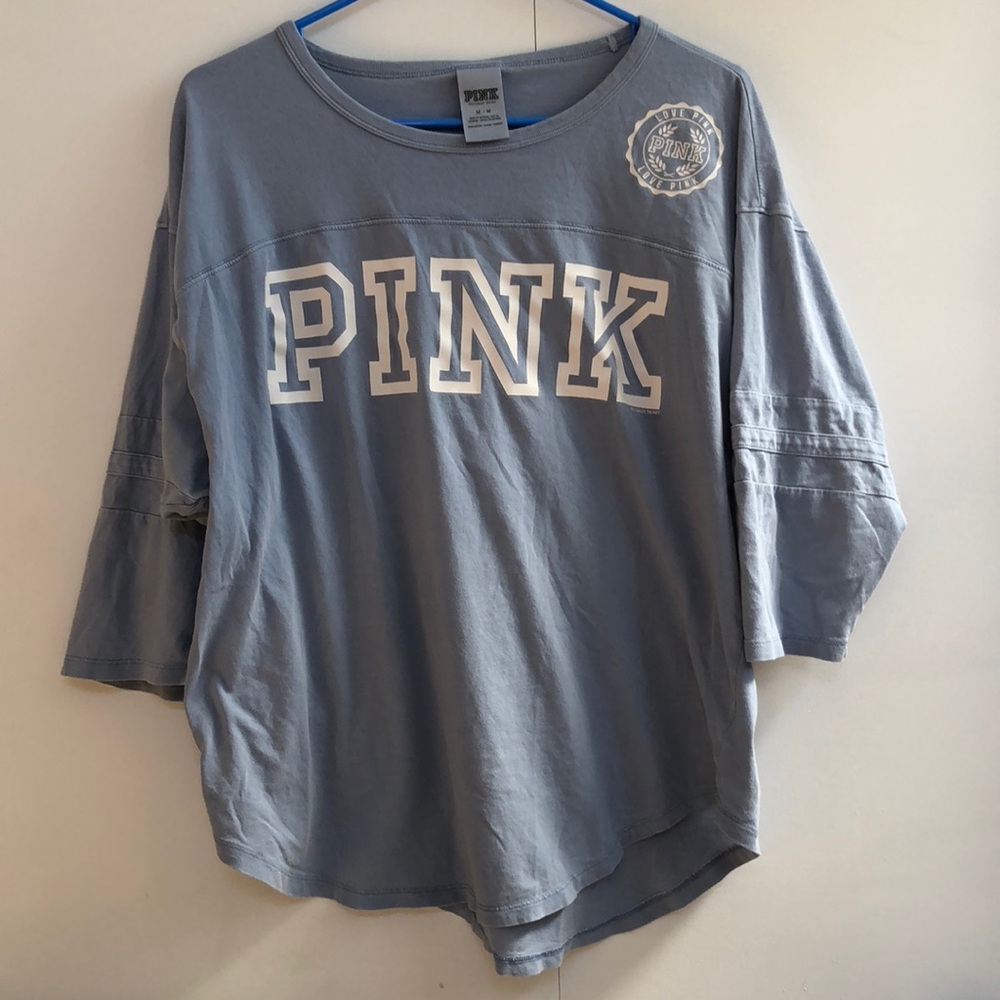 Varsity style Pink Victoria Secret t-shirt